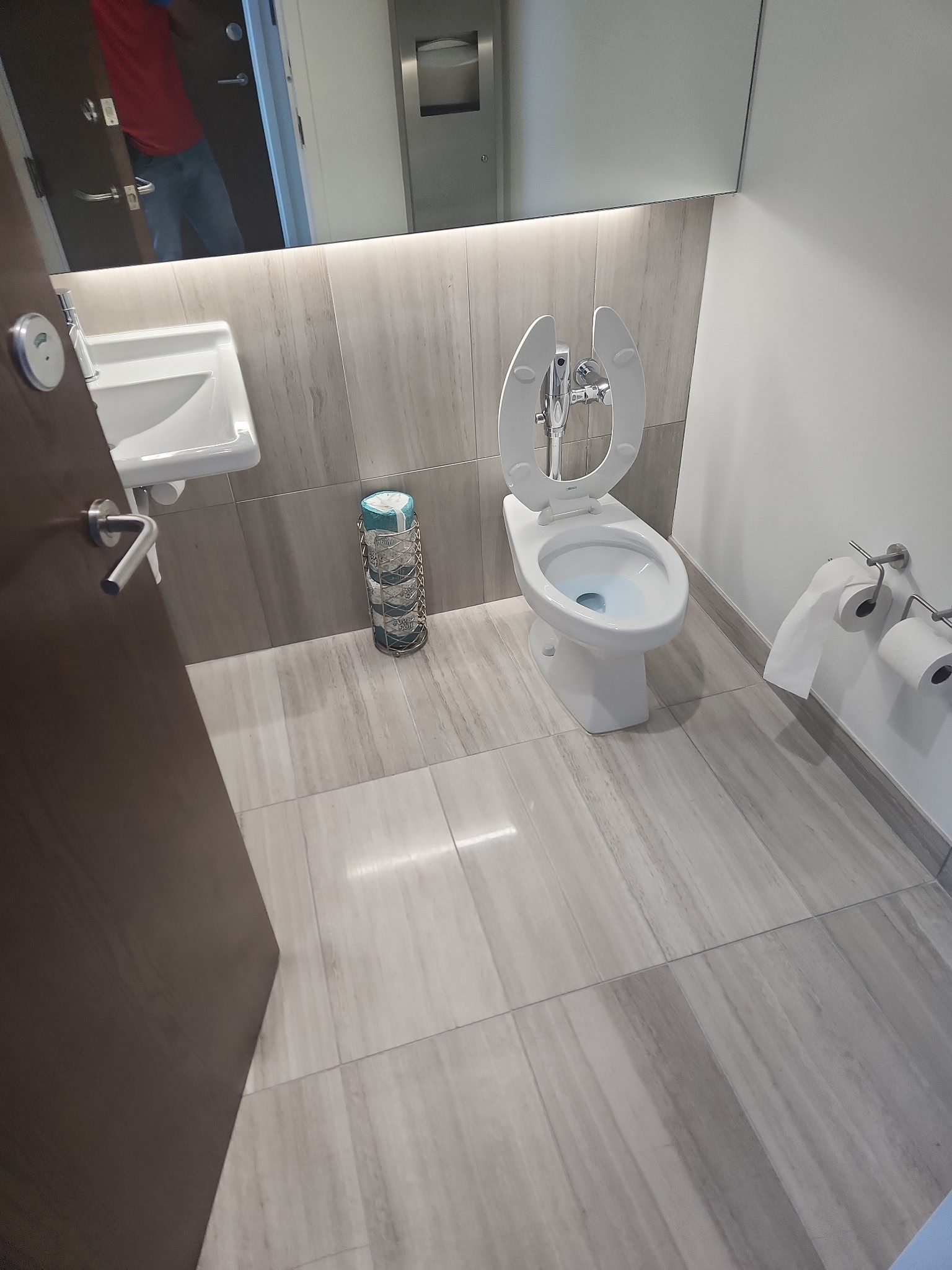 Clean office bathroom