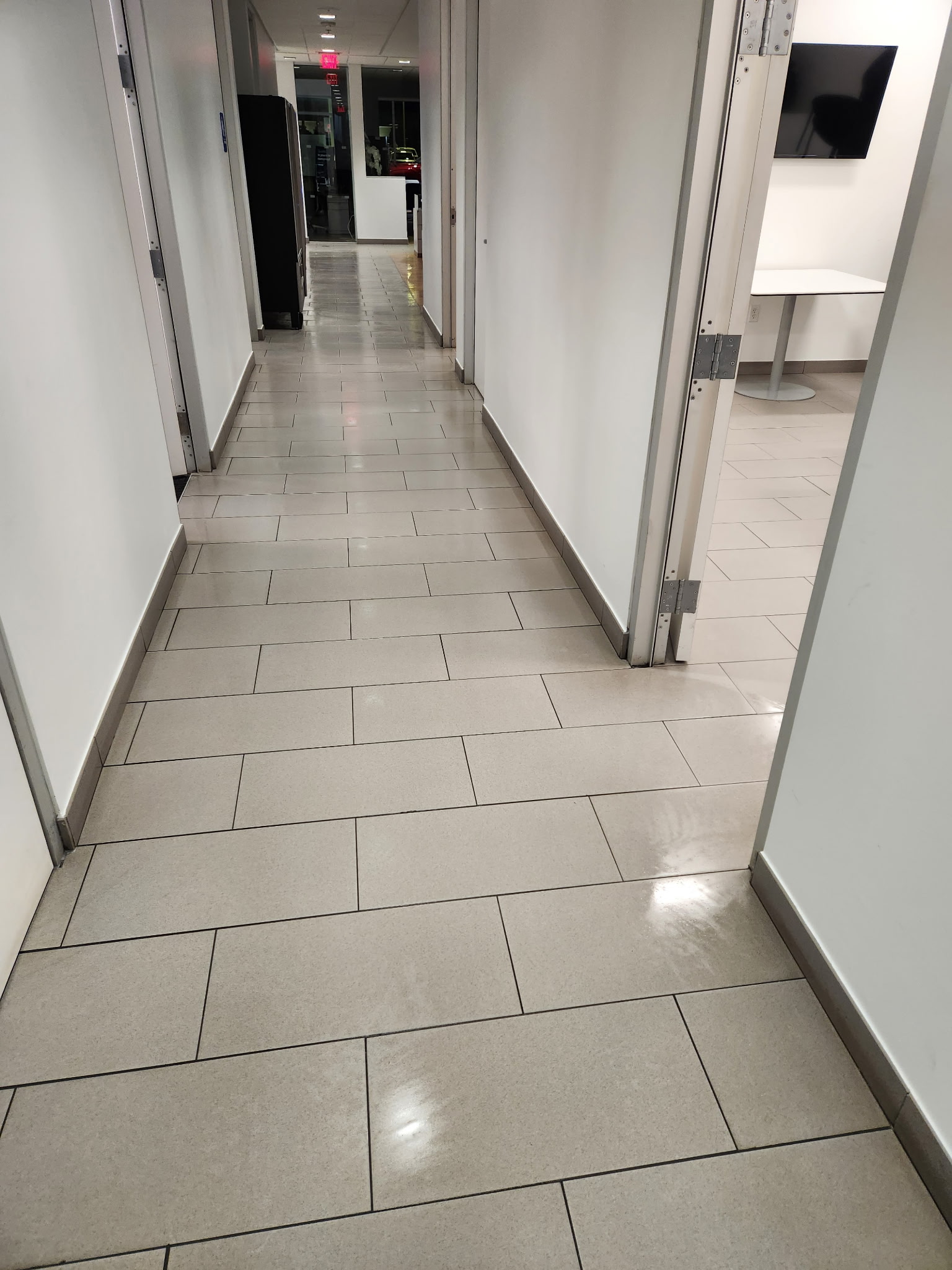 Hallway tile clean