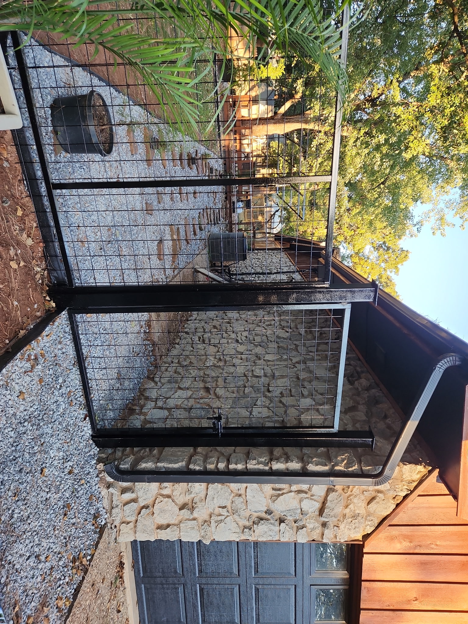 Newly cleaned gate entry