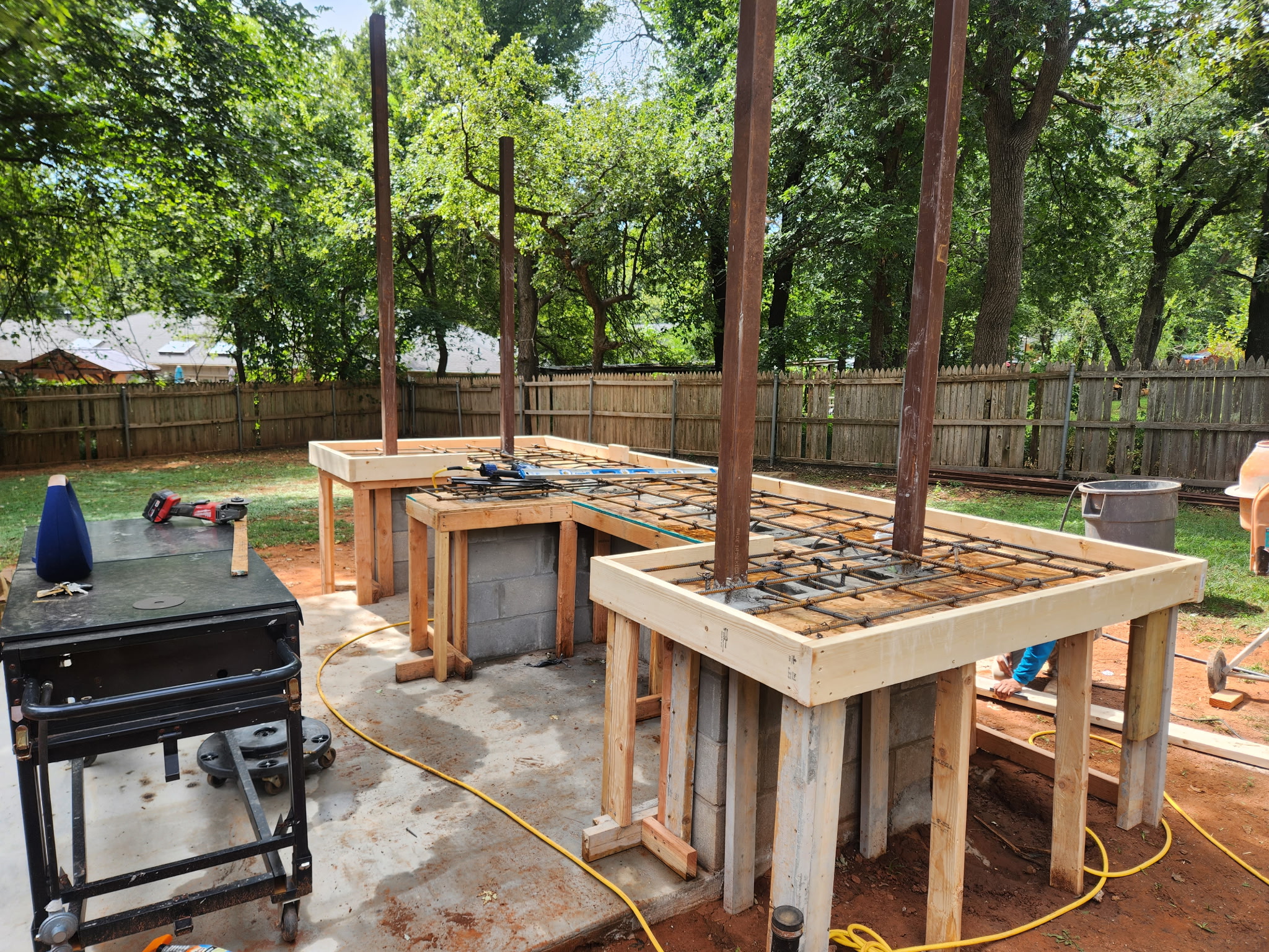 Pergola setup (not completed)