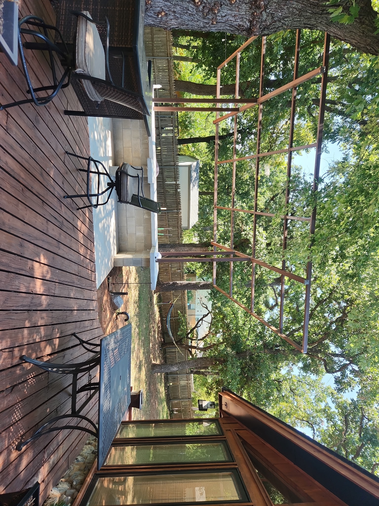 Pergola view from patio