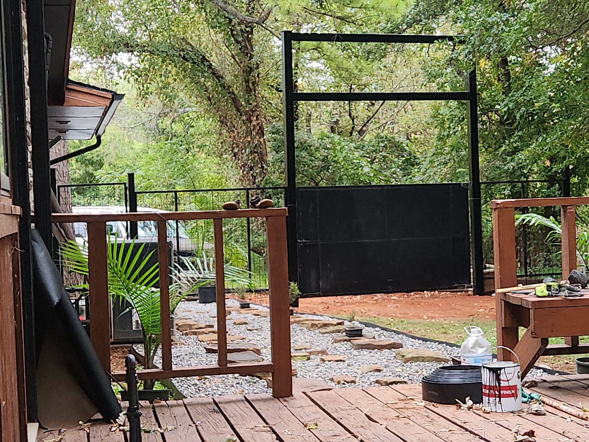 Porch view of new gate