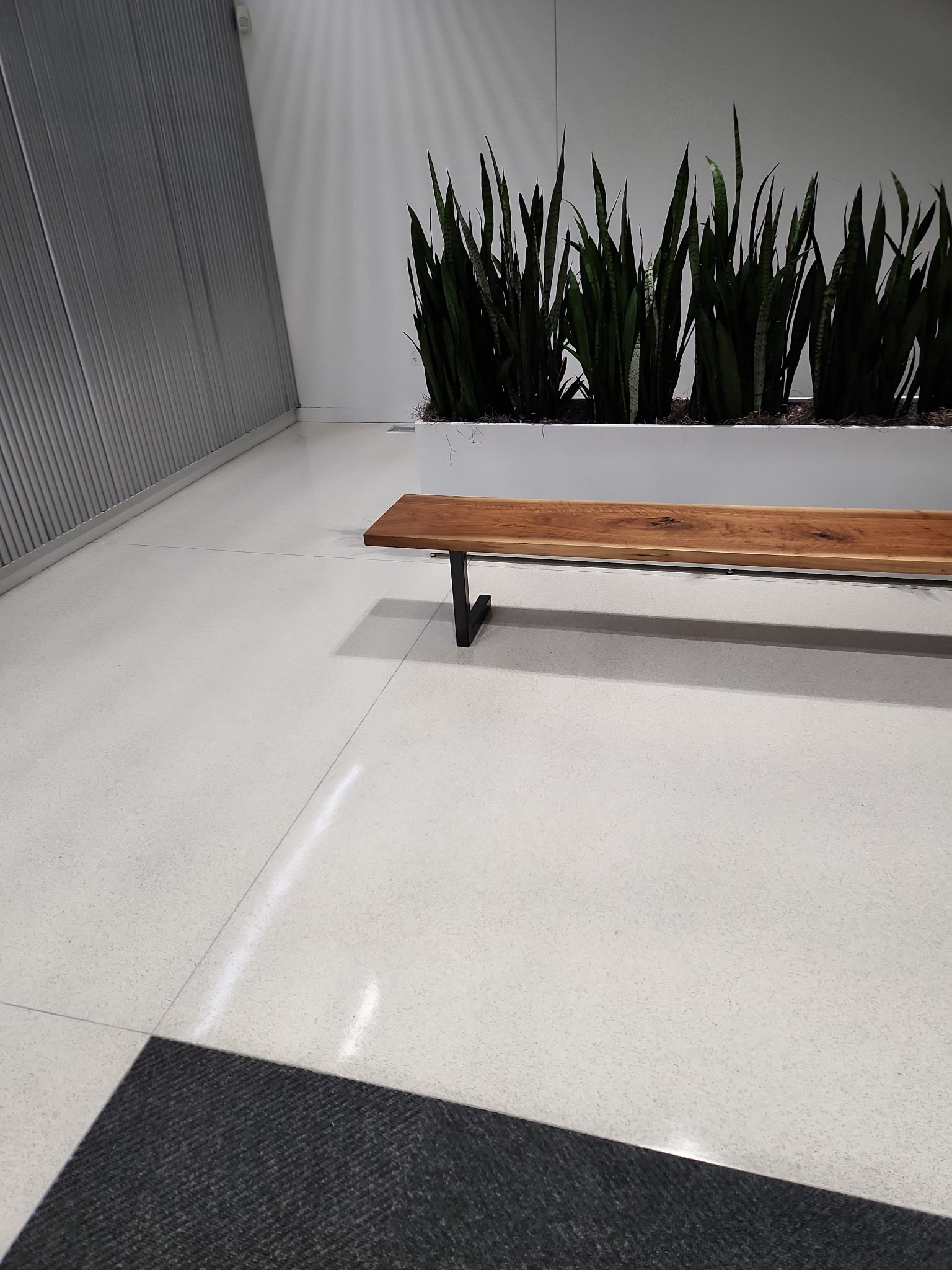 Upscale lobby bench and seating area